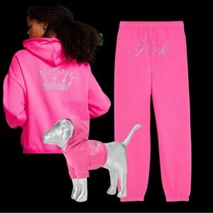 NEW X-Large PINK  Limited Edition CARMINE ROSE Bling Bundle